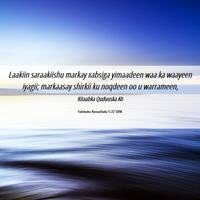 Picture 06 - Falimaha Rasuullada 5:22 SOM - Laakiin saraakiishu markay xabsiga yimaadeen waa - Bible Verse Picture