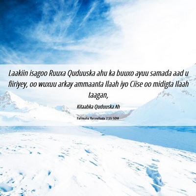 Picture 06 - Falimaha Rasuullada 7:55 SOM - Laakiin isagoo Ruuxa Quduuska ahu ka buuxo ayuu - Bible Verse Picture