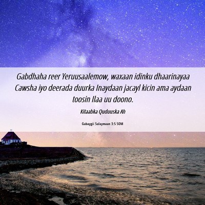 Picture 06 - Gabaygii Sulaymaan 3:5 SOM - Gabdhaha reer Yeruusaalemow, waxaan idinku - Bible Verse Picture