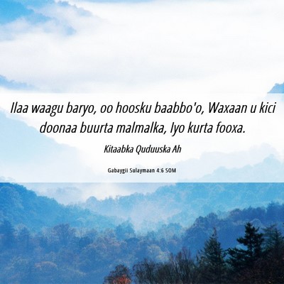 Picture 06 - Gabaygii Sulaymaan 4:6 SOM - Ilaa waagu baryo, oo hoosku baabbo'o, Waxaan u - Bible Verse Picture