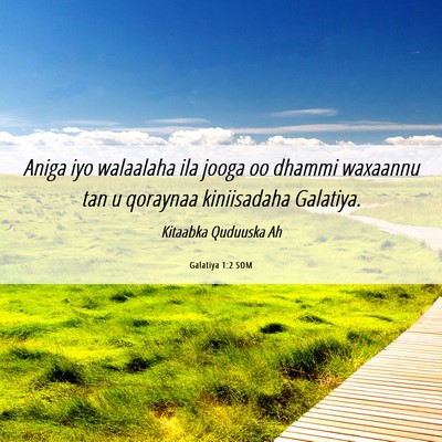 Picture 06 - Galatiya 1:2 SOM - Aniga iyo walaalaha ila jooga oo dhammi waxaannu - Bible Verse Picture