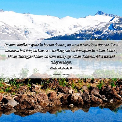 Picture 06 - Hoosheeca 2:23 SOM - Oo anna dhulkaan iyada ku beeran doonaa, oo waan - Bible Verse Picture