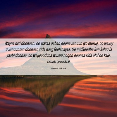 Picture 06 - Ishacyaah 13:8 SOM - Wayna nixi doonaan, oo waxaa qaban doona xanuun - Bible Verse Picture
