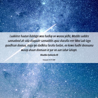 Picture 06 - Ishacyaah 16:14 SOM - Laakiinse haatan Rabbigu wuu hadlay oo wuxuu - Bible Verse Picture