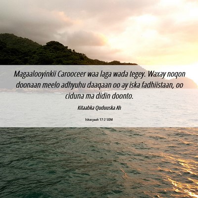 Picture 06 - Ishacyaah 17:2 SOM - Magaalooyinkii Carooceer waa laga wada tegey. - Bible Verse Picture