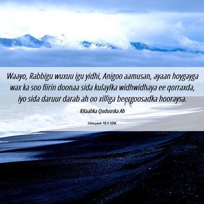 Picture 06 - Ishacyaah 18:4 SOM - Waayo, Rabbigu wuxuu igu yidhi, Anigoo aamusan, - Bible Verse Picture