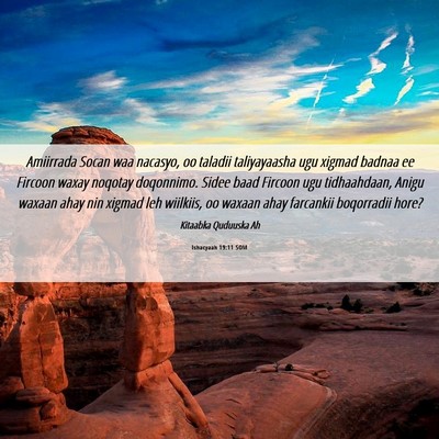 Picture 06 - Ishacyaah 19:11 SOM - Amiirrada Socan waa nacasyo, oo taladii - Bible Verse Picture