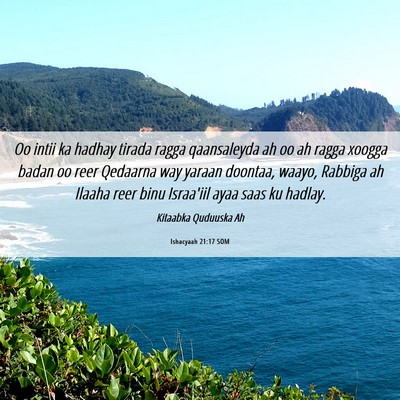 Picture 06 - Ishacyaah 21:17 SOM - Oo intii ka hadhay tirada ragga qaansaleyda ah oo - Bible Verse Picture