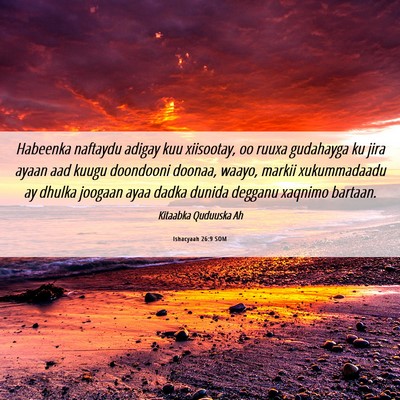 Picture 06 - Ishacyaah 26:9 SOM - Habeenka naftaydu adigay kuu xiisootay, oo ruuxa - Bible Verse Picture