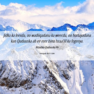 Picture 06 - Ishacyaah 30:11 SOM - Jidka ka leexda, oo wadiiqadana ka weecda, oo - Bible Verse Picture