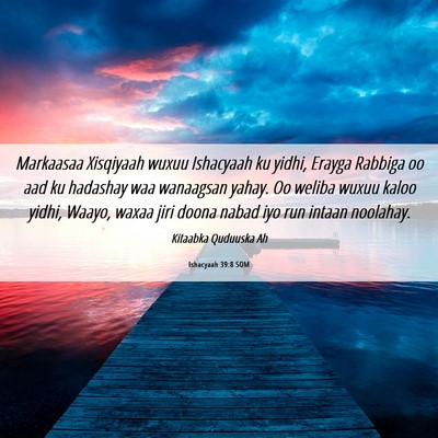 Picture 06 - Ishacyaah 39:8 SOM - Markaasaa Xisqiyaah wuxuu Ishacyaah ku yidhi, - Bible Verse Picture