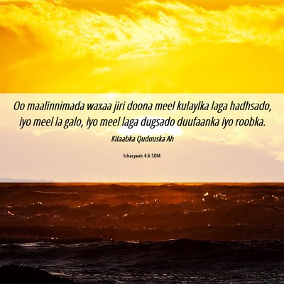 Picture 06 - Ishacyaah 4:6 SOM - Oo maalinnimada waxaa jiri doona meel kulaylka - Bible Verse Picture