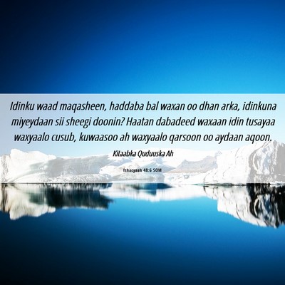 Picture 06 - Ishacyaah 48:6 SOM - Idinku waad maqasheen, haddaba bal waxan oo dhan - Bible Verse Picture
