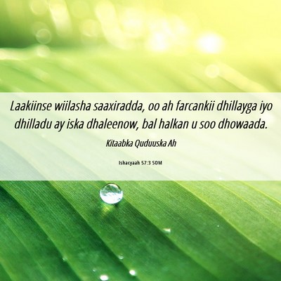 Picture 06 - Ishacyaah 57:3 SOM - Laakiinse wiilasha saaxiradda, oo ah farcankii - Bible Verse Picture