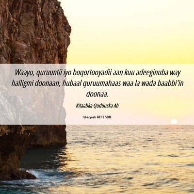 Picture 06 - Ishacyaah 60:12 SOM - Waayo, quruuntii iyo boqortooyadii aan kuu - Bible Verse Picture