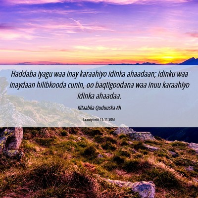Picture 06 - Laawiyiintii 11:11 SOM - Haddaba iyagu waa inay karaahiyo idinka ahaadaan; - Bible Verse Picture