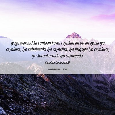 Picture 06 - Laawiyiintii 11:22 SOM - iyaga waxaad ka cuntaan kuwa caynkan ah oo ah - Bible Verse Picture