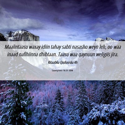 Picture 06 - Laawiyiintii 16:31 SOM - Maalintaasu waxay idiin tahay sabti nasasho weyn - Bible Verse Picture