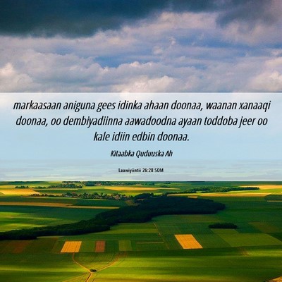 Picture 06 - Laawiyiintii 26:28 SOM - markaasaan aniguna gees idinka ahaan doonaa, - Bible Verse Picture