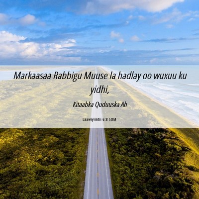 Picture 06 - Laawiyiintii 6:8 SOM - Markaasaa Rabbigu Muuse la hadlay oo wuxuu ku - Bible Verse Picture