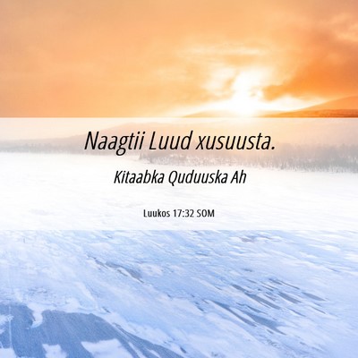 Picture 06 - Luukos 17:32 SOM - Naagtii Luud - Bible Verse Picture