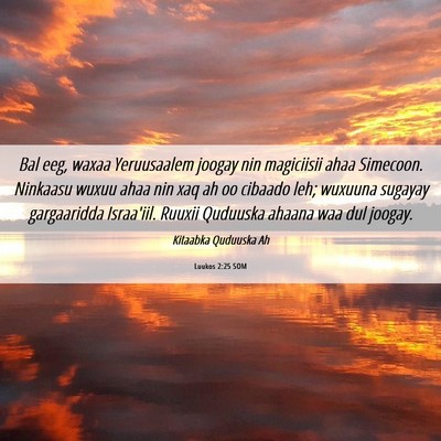 Picture 06 - Luukos 2:25 SOM - Bal eeg, waxaa Yeruusaalem joogay nin magiciisii - Bible Verse Picture
