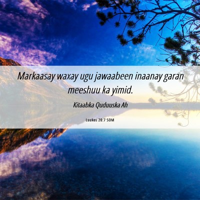 Picture 06 - Luukos 20:7 SOM - Markaasay waxay ugu jawaabeen inaanay garan - Bible Verse Picture