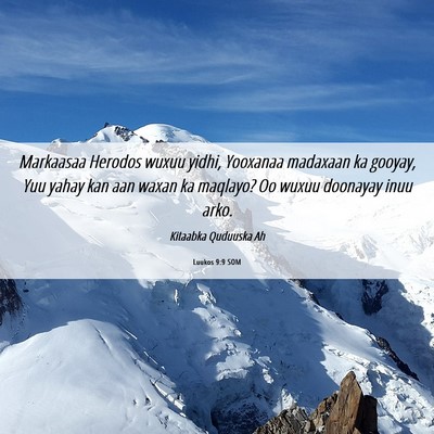Picture 06 - Luukos 9:9 SOM - Markaasaa Herodos wuxuu yidhi, Yooxanaa madaxaan - Bible Verse Picture