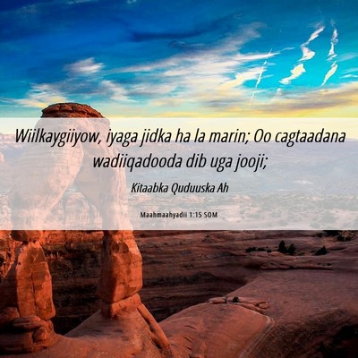 Picture 06 - Maahmaahyadii 1:15 SOM - Wiilkaygiiyow, iyaga jidka ha la marin; Oo - Bible Verse Picture