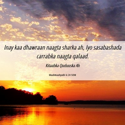 Picture 06 - Maahmaahyadii 6:24 SOM - Inay kaa dhawraan naagta sharka ah, Iyo - Bible Verse Picture