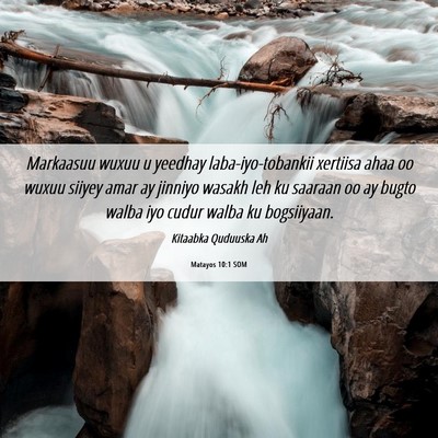 Picture 06 - Matayos 10:1 SOM - Markaasuu wuxuu u yeedhay laba-iyo-tobankii - Bible Verse Picture