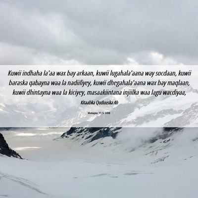 Picture 06 - Matayos 11:5 SOM - Kuwii indhaha la'aa wax bay arkaan, kuwii - Bible Verse Picture