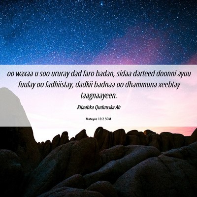Picture 06 - Matayos 13:2 SOM - oo waxaa u soo ururay dad faro badan, sidaa - Bible Verse Picture