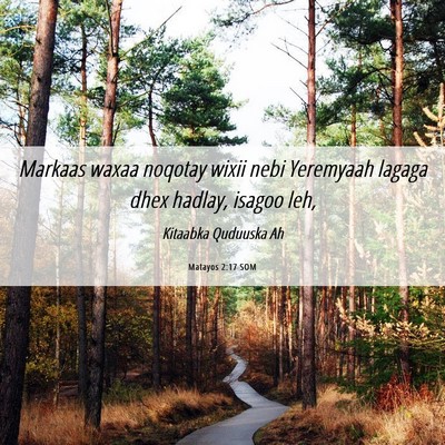 Picture 06 - Matayos 2:17 SOM - Markaas waxaa noqotay wixii nebi Yeremyaah lagaga - Bible Verse Picture