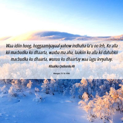 Picture 06 - Matayos 23:16 SOM - Waa idiin hoog, hoggaamiyayaal yahow indhaha la'u - Bible Verse Picture