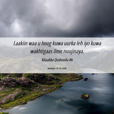 Picture 06 - Matayos 24:19 SOM - Laakiin waa u hoog kuwa uurka leh iyo kuwa - Bible Verse Picture