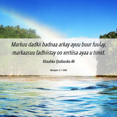 Picture 06 - Matayos 5:1 SOM - Markuu dadkii badnaa arkay ayuu buur fuulay, - Bible Verse Picture