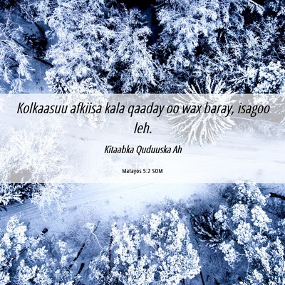 Picture 06 - Matayos 5:2 SOM - Kolkaasuu afkiisa kala qaaday oo wax baray, - Bible Verse Picture