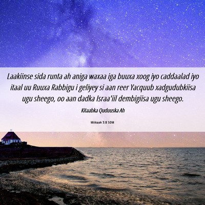 Picture 06 - Miikaah 3:8 SOM - Laakiinse sida runta ah aniga waxaa iga buuxa - Bible Verse Picture