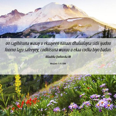 Picture 06 - Muujintii 1:15 SOM - oo cagihiisuna waxay u ekaayeen naxaas - Bible Verse Picture