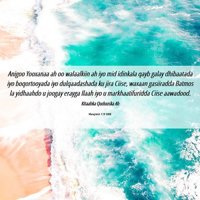Picture 06 - Muujintii 1:9 SOM - Anigoo Yooxanaa ah oo walaalkiin ah iyo mid - Bible Verse Picture