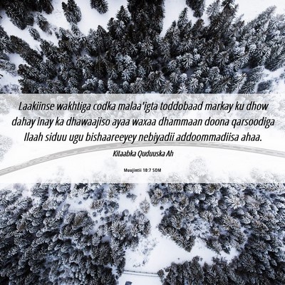 Picture 06 - Muujintii 10:7 SOM - Laakiinse wakhtiga codka malaa'igta toddobaad - Bible Verse Picture