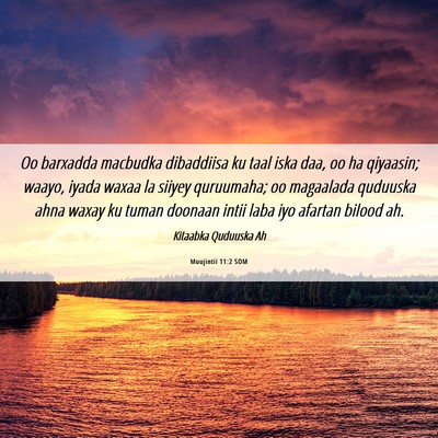Picture 06 - Muujintii 11:2 SOM - Oo barxadda macbudka dibaddiisa ku taal iska daa, - Bible Verse Picture