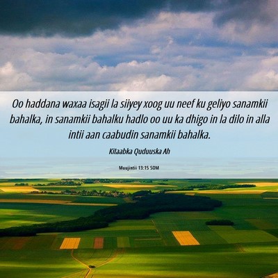 Picture 06 - Muujintii 13:15 SOM - Oo haddana waxaa isagii la siiyey xoog uu neef ku - Bible Verse Picture