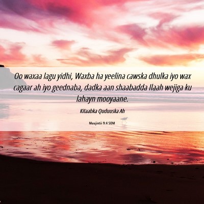 Picture 06 - Muujintii 9:4 SOM - Oo waxaa lagu yidhi, Waxba ha yeelina cawska - Bible Verse Picture