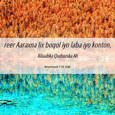 Picture 06 - Nexemyaah 7:10 SOM - reer Aaraxna lix boqol iyo laba iyo - Bible Verse Picture