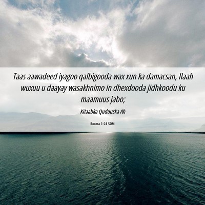 Picture 06 - Rooma 1:24 SOM - Taas aawadeed iyagoo qalbigooda wax xun ka - Bible Verse Picture