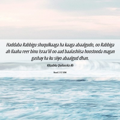 Picture 06 - Ruud 2:12 SOM - Haddaba Rabbigu shuqulkaaga ha kaaga abaalgudo, - Bible Verse Picture