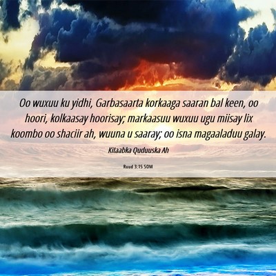 Picture 06 - Ruud 3:15 SOM - Oo wuxuu ku yidhi, Garbasaarta korkaaga saaran - Bible Verse Picture