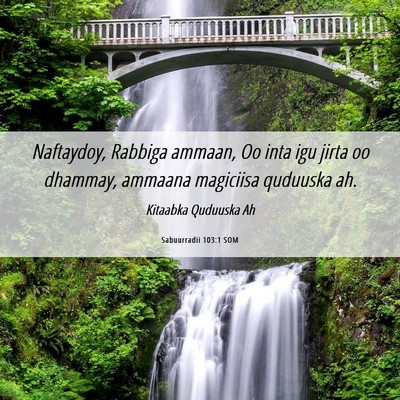 Picture 06 - Sabuurradii 103:1 SOM - Naftaydoy, Rabbiga ammaan, Oo inta igu jirta oo - Bible Verse Picture